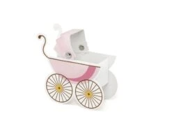 Partydeco 10 Cartons Bébé Rose 9,5 X 9,5 X 4 Cm