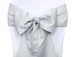 Partydeco 10 Noeuds En Satin Magda Argent 15cm X 2.75m