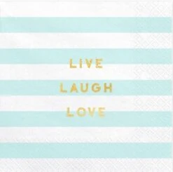 Partydeco 20 Serviettes De Table Bleu Pastel 33cm