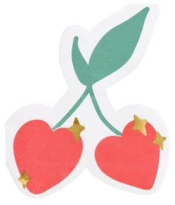 Partydeco 20 Serviettes Coeur De Cerise