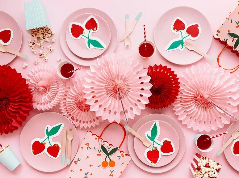 Partydeco 20 Serviettes Coeur De Cerise 5 Partydeco 20 Serviettes Coeur De Cerise – Image 3