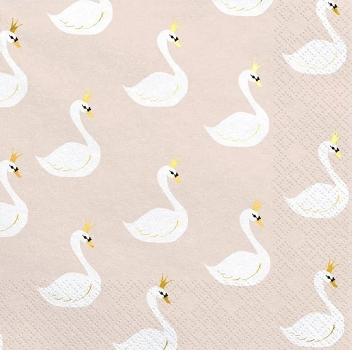 Partydeco 20 Serviettes Du Lac Des Cygnes 33cm 3 Partydeco 20 Serviettes Du Lac Des Cygnes 33cm