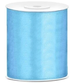 Partydeco Ruban Cadeau 25m Bleu Ciel 10cm De Large