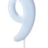 Partydeco Bougie Gâteau Birthday King Numéro 9 9.5cm