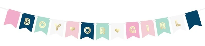 Partydeco Guirlande DIY Bébé Garçon Ou Fille 1,75 M