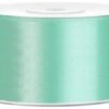 Partydeco Ruban Cadeau Satin 25m Menthe 38mm Large