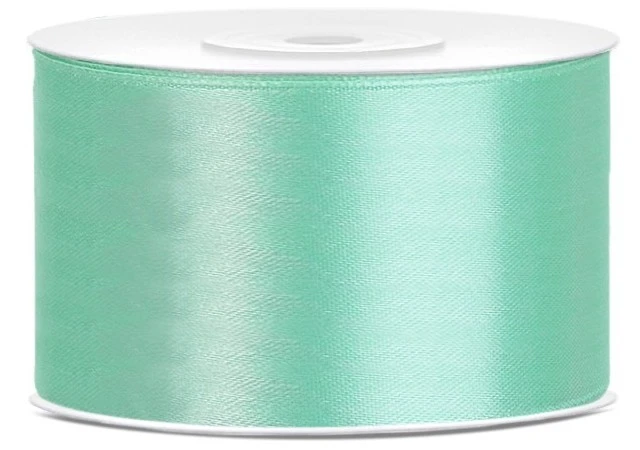 Partydeco Ruban Cadeau Satin 25m Menthe 38mm Large 3 Partydeco Ruban Cadeau Satin 25m Menthe 38mm Large