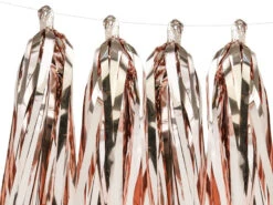 Partydeco Guirlande Pompon Or Rose 1,5 M