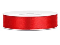 Partydeco Ruban Cadeau Satin Rouge 25m X 12mm