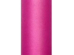 Partydeco Tissu Tulle Luna Fuchsia 9m X 15cm