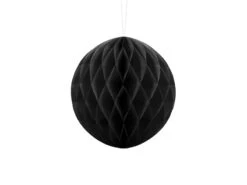 Partydeco Boule Nid D'abeille Noir 20cm